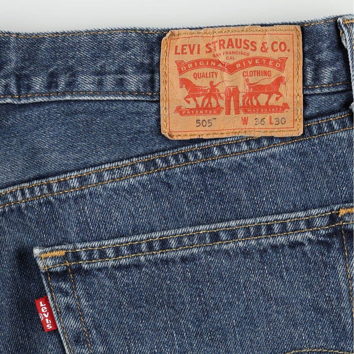 Levi's 505-4886 Tapered Denim Pants, Men's Size W37 (approx.) cotton blue type Vintage Second Hand