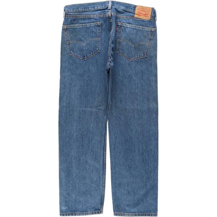 Levi's 505 tapered denim pants for men, size w37 cotton blue type Vintage Second Hand