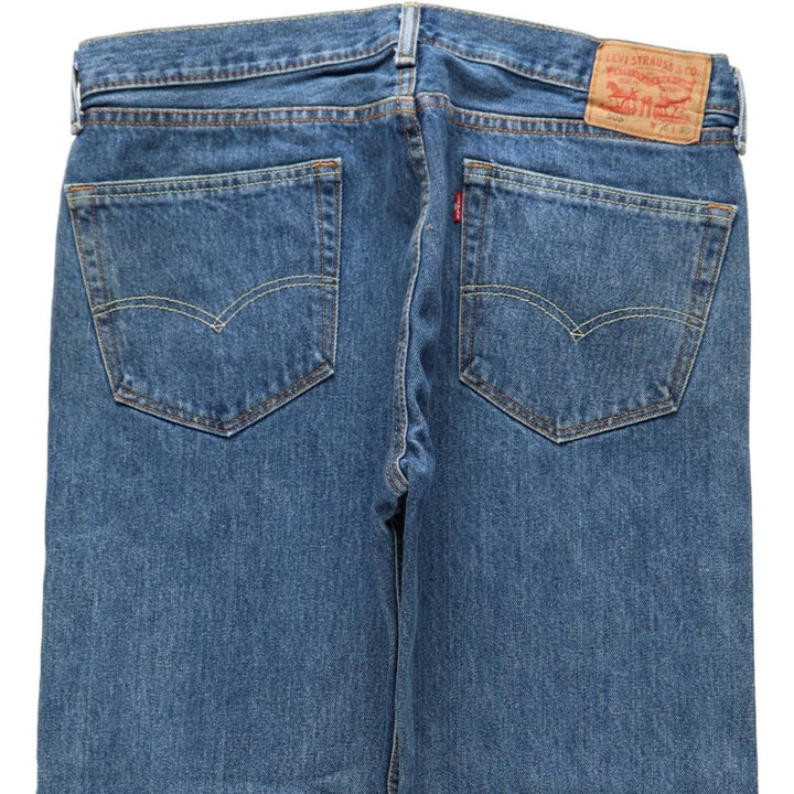 Levi's 505 tapered denim pants for men, size w37 cotton blue type Vintage Second Hand