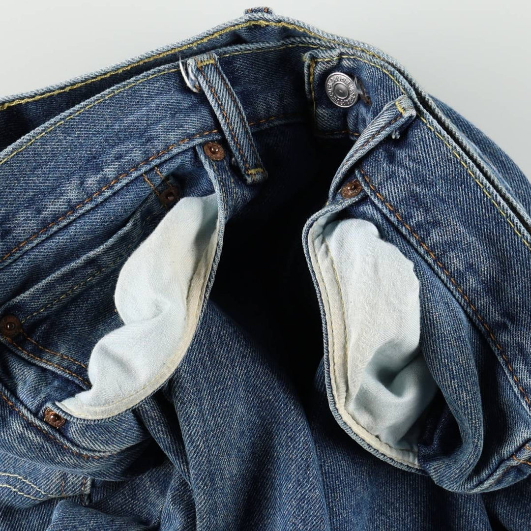 Levi's 505 tapered denim pants for men, size w37 cotton blue type Vintage Second Hand