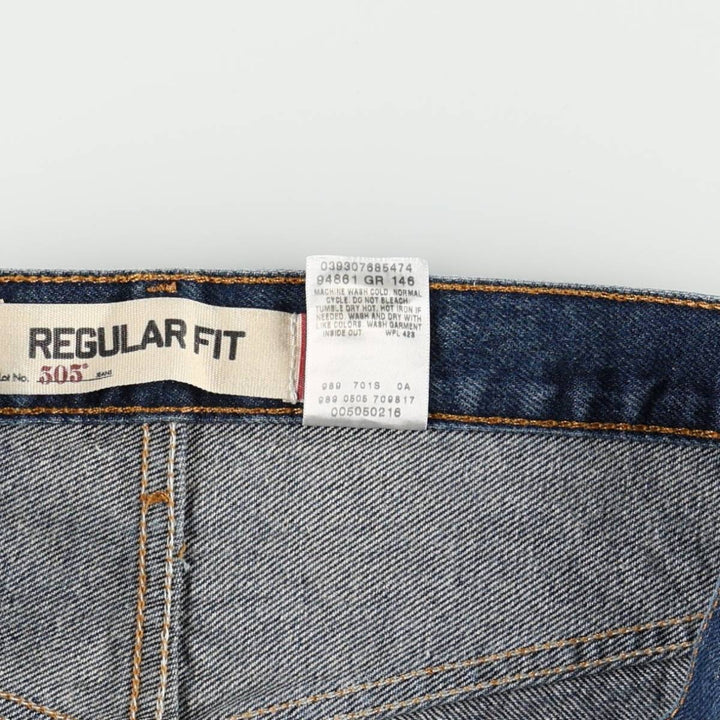 Levi's 505 REGULAR FIT tapered denim pants for men, size w36 cotton blue type Vintage Second Hand