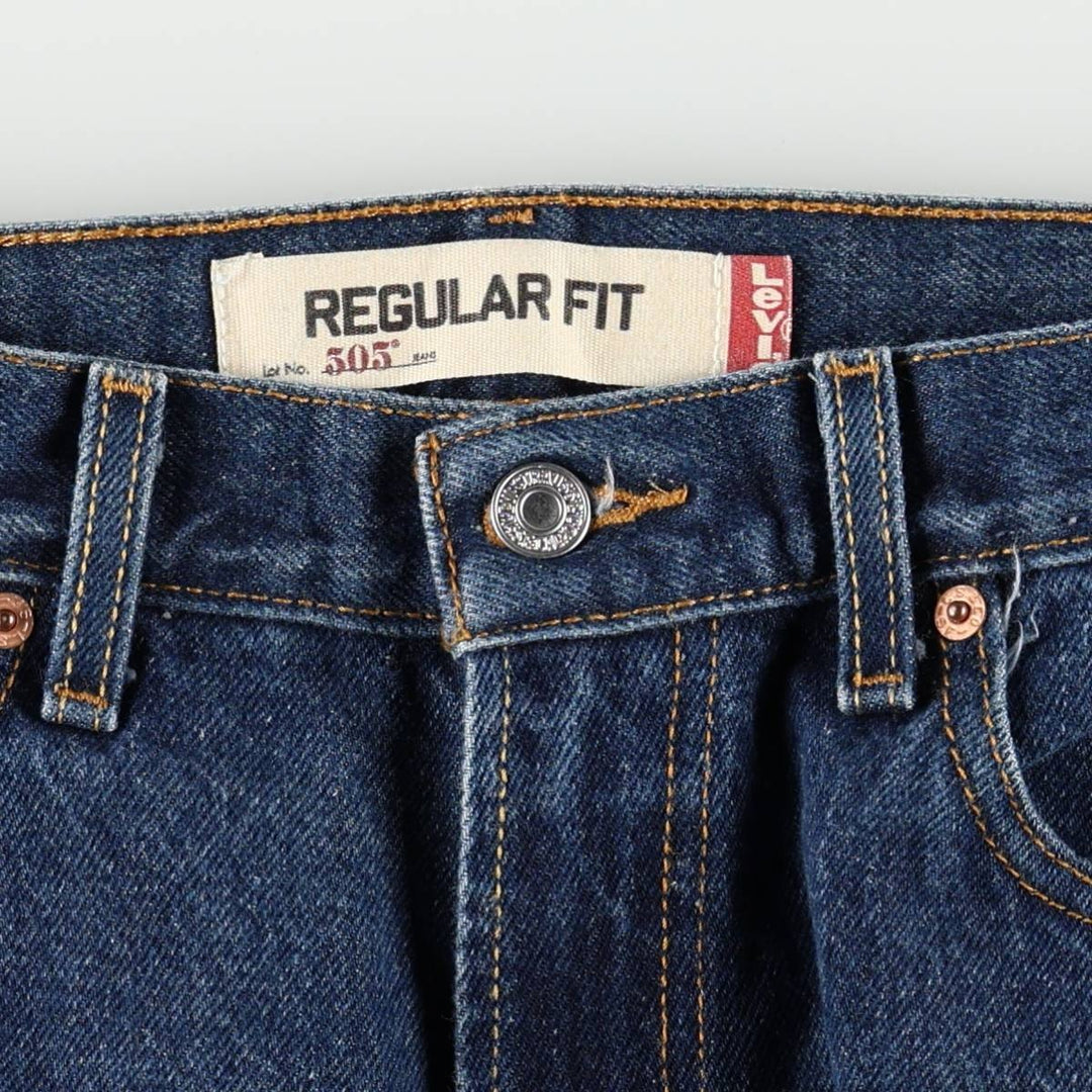 Levi's 505 REGULAR FIT tapered denim pants for men, size w36 cotton blue type Vintage Second Hand