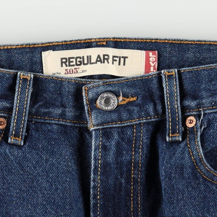 Levi's 505 REGULAR FIT tapered denim pants for men, size w36 cotton blue type Vintage Second Hand