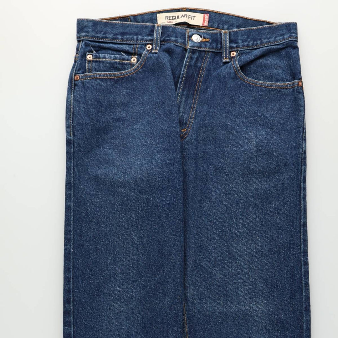 Levi's 505 REGULAR FIT tapered denim pants for men, size w36 cotton blue type Vintage Second Hand