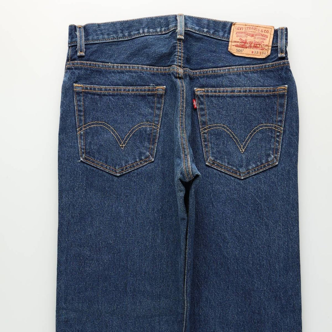 Levi's 505 REGULAR FIT tapered denim pants for men, size w36 cotton blue type Vintage Second Hand