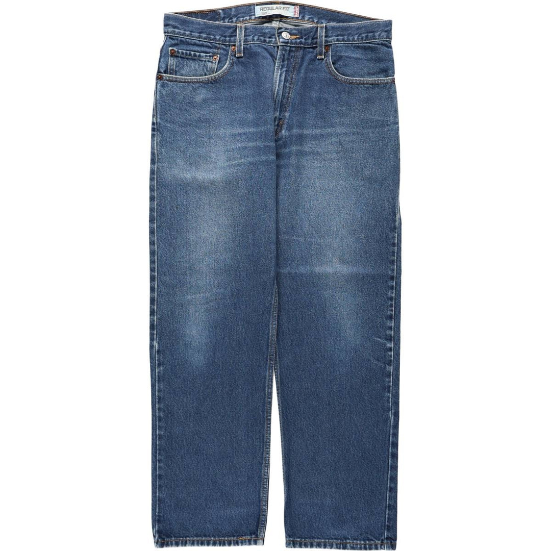 00'S Levi's 505 REGULAR FIT tapered denim pants for men, size w35 cotton blue type Vintage Second Hand