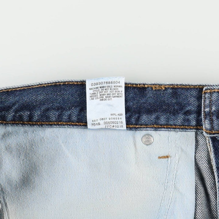 00'S Levi's 505 REGULAR FIT tapered denim pants for men, size w35 cotton blue type Vintage Second Hand