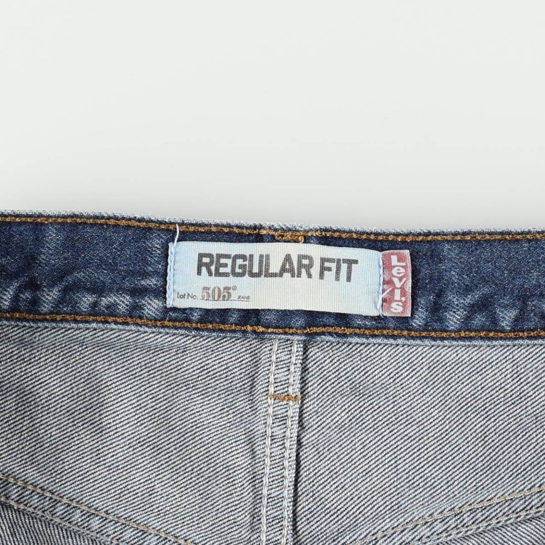 00'S Levi's 505 REGULAR FIT tapered denim pants for men, size w35 cotton blue type Vintage Second Hand