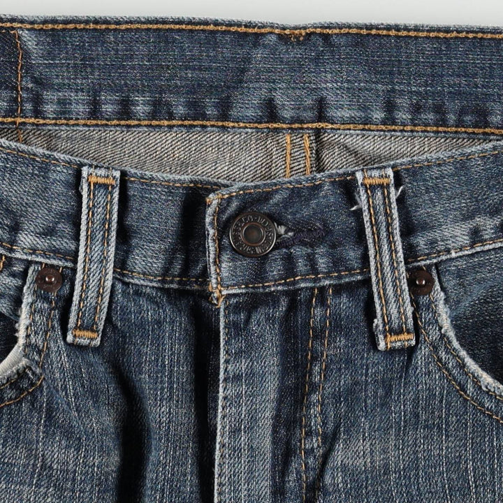 Levi's 505 tapered denim pants for men, size W34 cotton blue type Vintage Second Hand