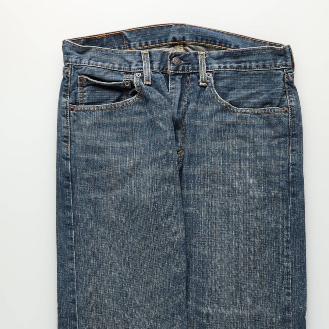 Levi's 505 tapered denim pants for men, size W34 cotton blue type Vintage Second Hand
