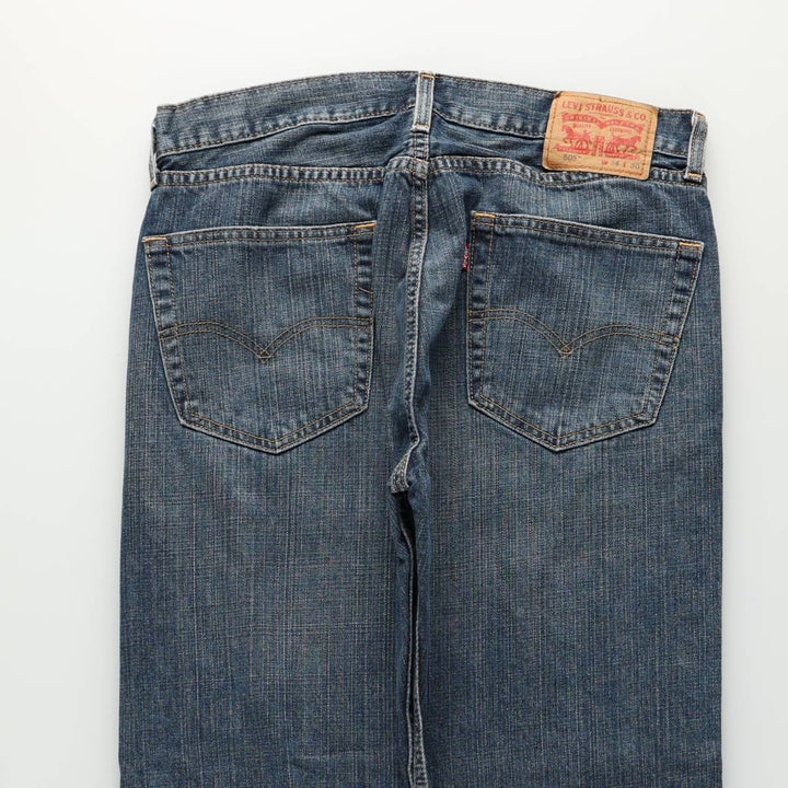 Levi's 505 tapered denim pants for men, size W34 cotton blue type Vintage Second Hand