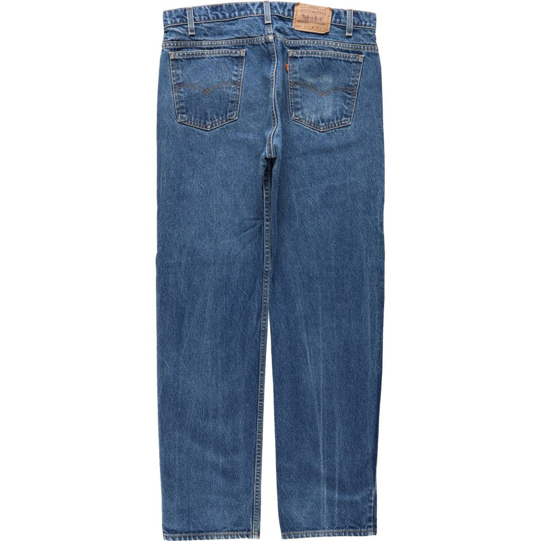 1990'S Levi's 20505-0217 Tapered Denim Pants, Orange Tab, Made in USA, Men's W37 (approx.), Vintage cotton blue type Vintage Second Hand