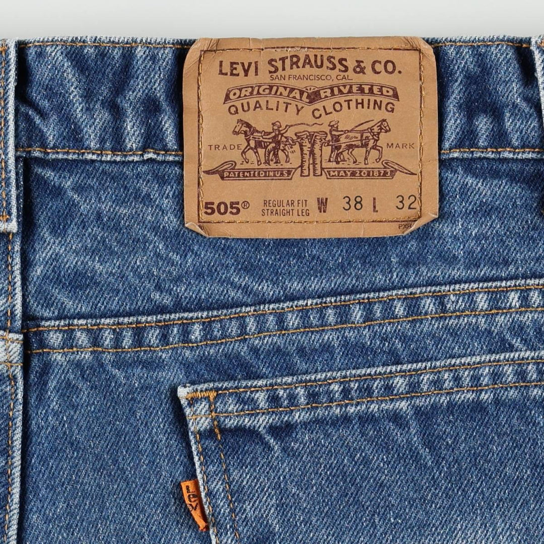 1990'S Levi's 20505-0217 Tapered Denim Pants, Orange Tab, Made in USA, Men's W37 (approx.), Vintage cotton blue type Vintage Second Hand