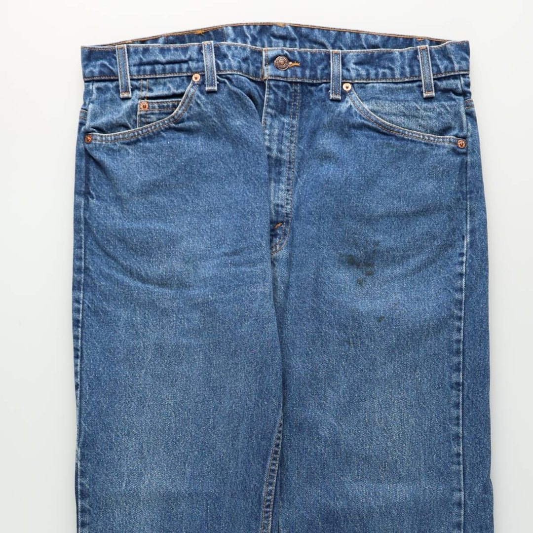 1990'S Levi's 20505-0217 Tapered Denim Pants, Orange Tab, Made in USA, Men's W37 (approx.), Vintage cotton blue type Vintage Second Hand