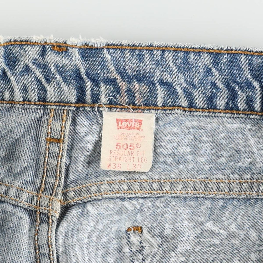 90'S Levi's 505 REGULAR FIT STRAIGHT LEG Orange Tab Tapered Denim Pants Men's W34 Vintage cotton blue type Vintage Second Hand