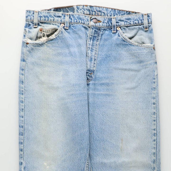 90'S Levi's 505 REGULAR FIT STRAIGHT LEG Orange Tab Tapered Denim Pants Men's W34 Vintage cotton blue type Vintage Second Hand