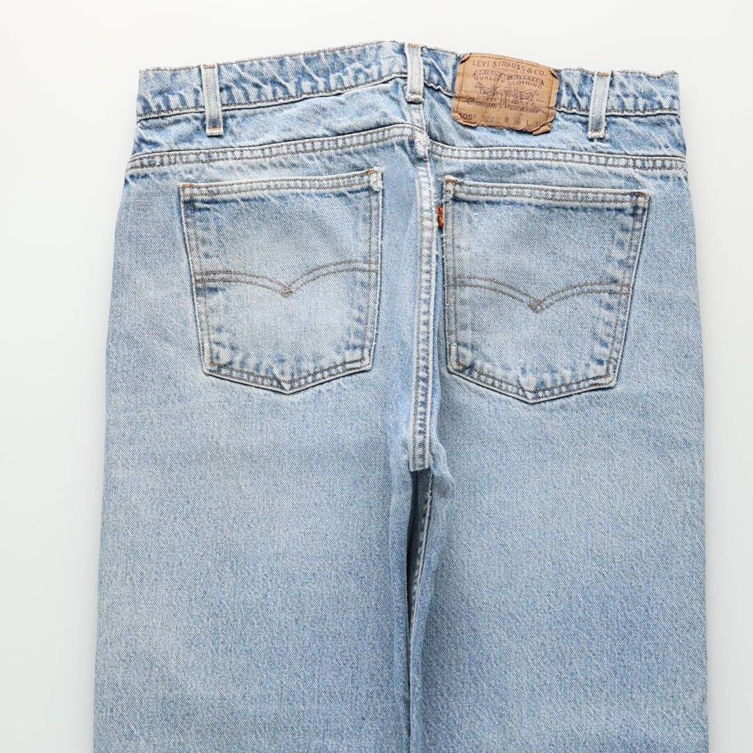 90'S Levi's 505 REGULAR FIT STRAIGHT LEG Orange Tab Tapered Denim Pants Men's W34 Vintage cotton blue type Vintage Second Hand