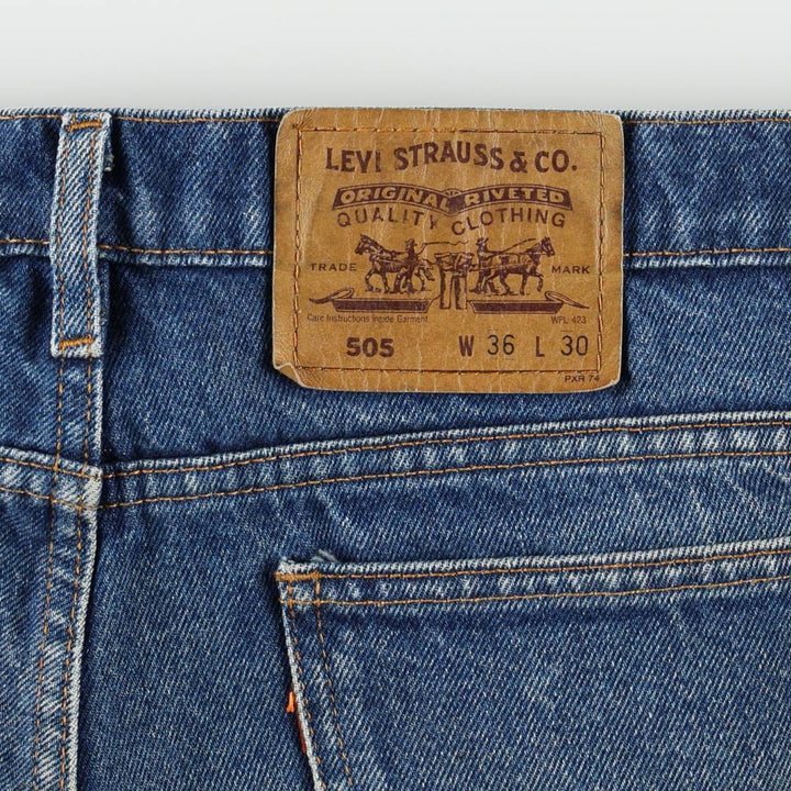 1990'S Levi's 505-0215 Orange Tab Tapered Denim Pants, Men's W35 (approx.), Vintage cotton blue type Vintage Second Hand