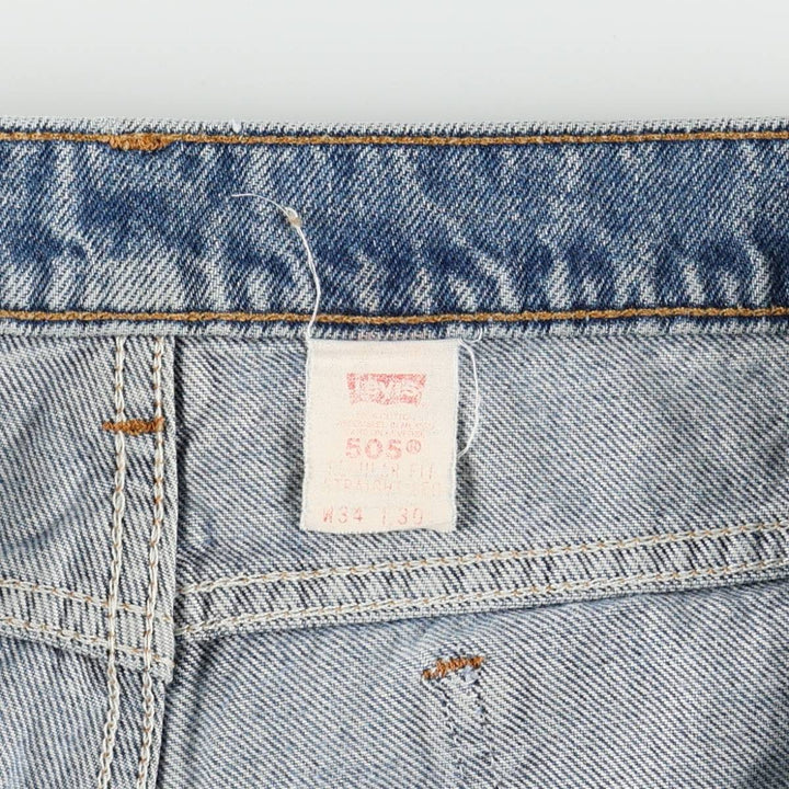 90'S Levi's 505 REGULAR FIT STRAIGHT LEG Orange Tab Tapered Denim Pants Men's W33 Vintage cotton blue type Vintage Second Hand