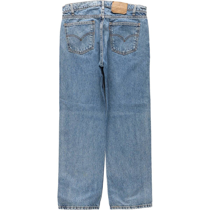 90'S Levi's 505 Regular Fit Straight Leg Orange Tab Tapered Denim Pants, Men's W35 (approx.), Vintage cotton blue type Vintage Second Hand