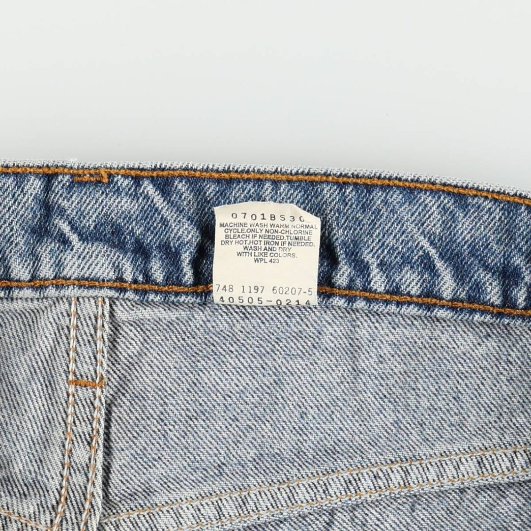 90'S Levi's 505 Regular Fit Straight Leg Orange Tab Tapered Denim Pants, Men's W35 (approx.), Vintage cotton blue type Vintage Second Hand