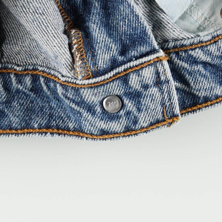 90'S Levi's 505 Regular Fit Straight Leg Orange Tab Tapered Denim Pants, Men's W35 (approx.), Vintage cotton blue type Vintage Second Hand
