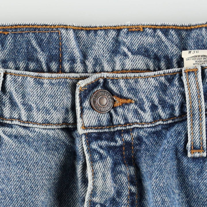90'S Levi's 505 Regular Fit Straight Leg Orange Tab Tapered Denim Pants, Men's W35 (approx.), Vintage cotton blue type Vintage Second Hand