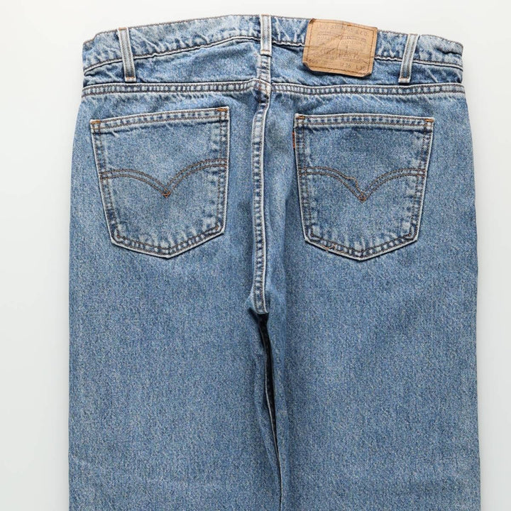 90'S Levi's 505 Regular Fit Straight Leg Orange Tab Tapered Denim Pants, Men's W35 (approx.), Vintage cotton blue type Vintage Second Hand