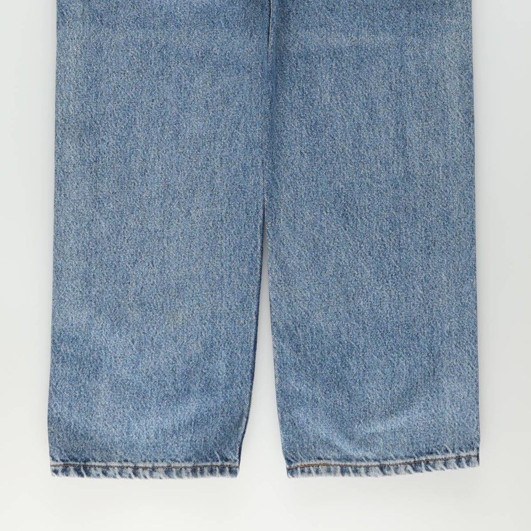 90'S Levi's 505 Regular Fit Straight Leg Orange Tab Tapered Denim Pants, Men's W35 (approx.), Vintage cotton blue type Vintage Second Hand