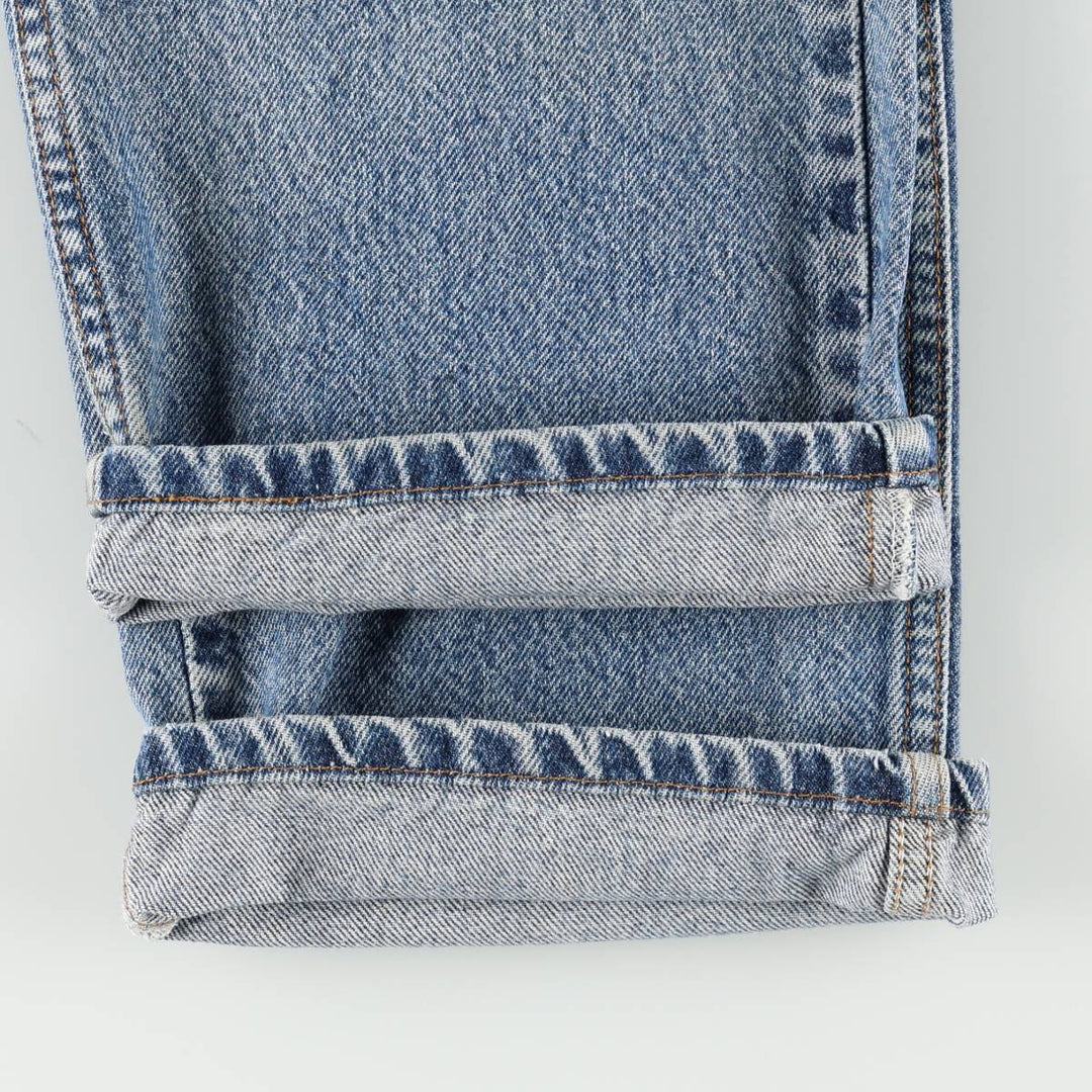 90'S Levi's 505 Regular Fit Straight Leg Orange Tab Tapered Denim Pants, Men's W35 (approx.), Vintage cotton blue type Vintage Second Hand