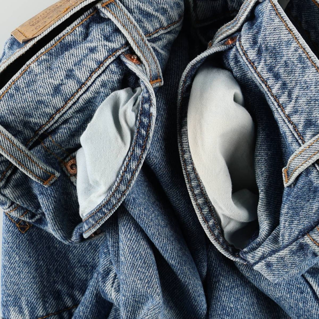 90'S Levi's 505 Regular Fit Straight Leg Orange Tab Tapered Denim Pants, Men's W35 (approx.), Vintage cotton blue type Vintage Second Hand