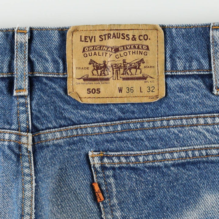 1990'S Levi's 505-0215 Tapered Denim Pants, Men's W35 (approx.), Vintage cotton blue type Vintage Second Hand