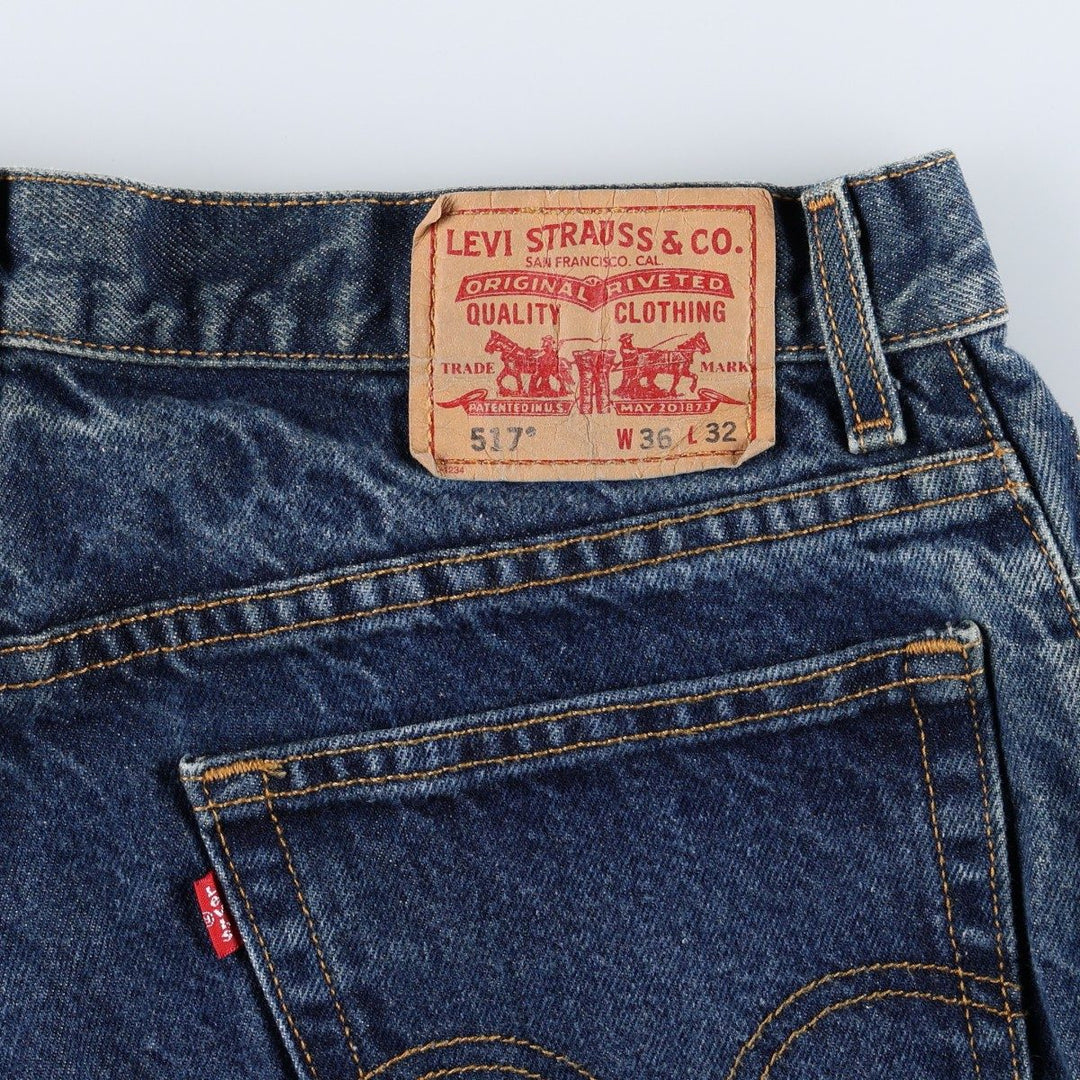 Levi's 517 Boot Cut Denim Pants, Men's, Size 36 cotton blue type Vintage Second Hand