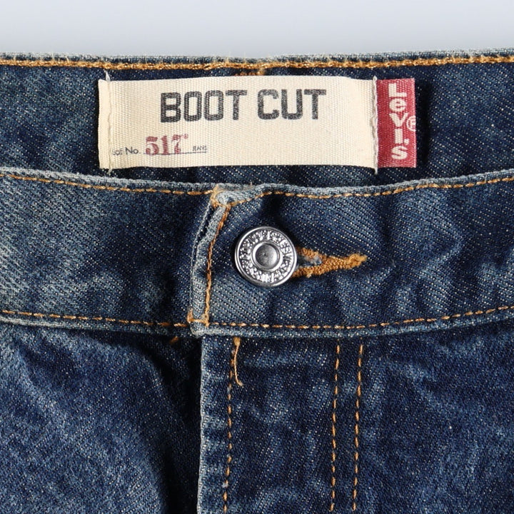 Levi's 517 Boot Cut Denim Pants, Men's, Size 36 cotton blue type Vintage Second Hand