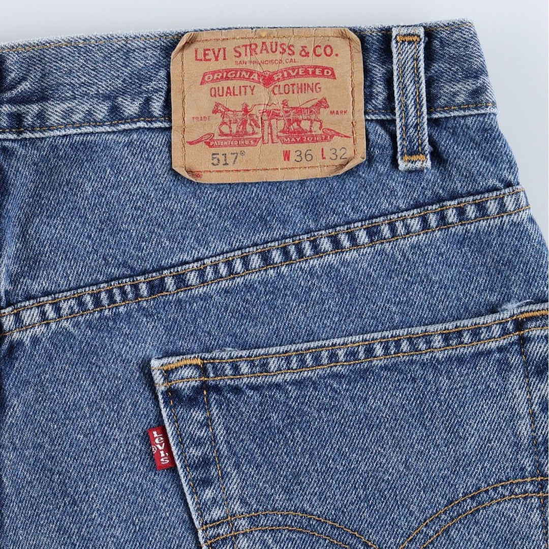 Levi's 517 BOOT CUT Bootcut denim pants for men, size w34 cotton blue type Vintage Second Hand