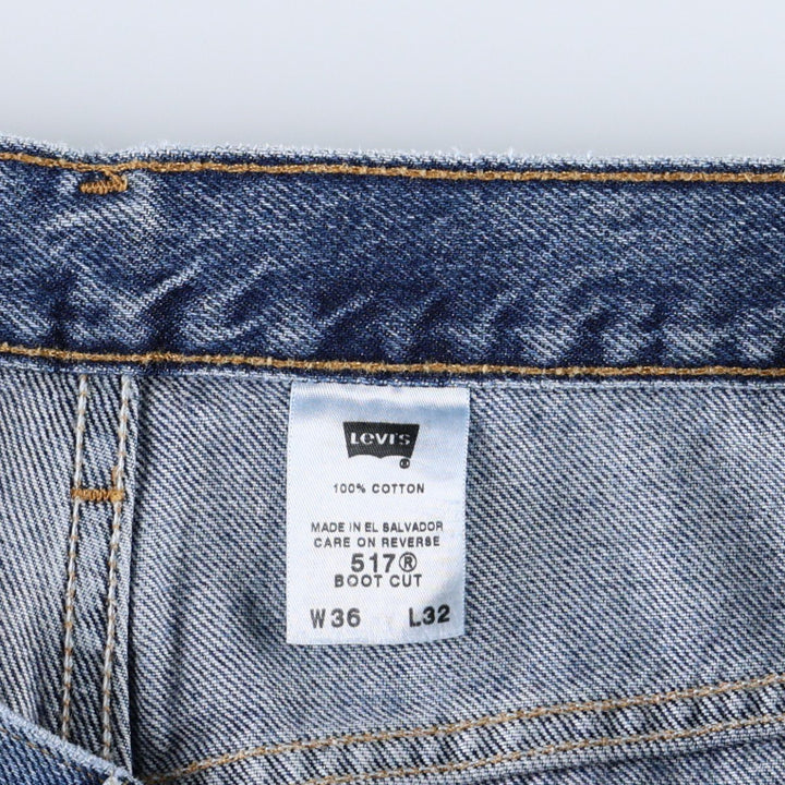 Levi's 517 BOOT CUT Bootcut denim pants for men, size w34 cotton blue type Vintage Second Hand