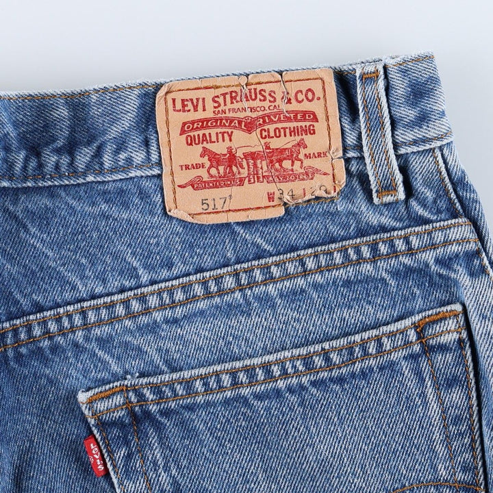 Levi's 517 BOOT CUT Bootcut denim pants for men, size w34 cotton blue type Vintage Second Hand