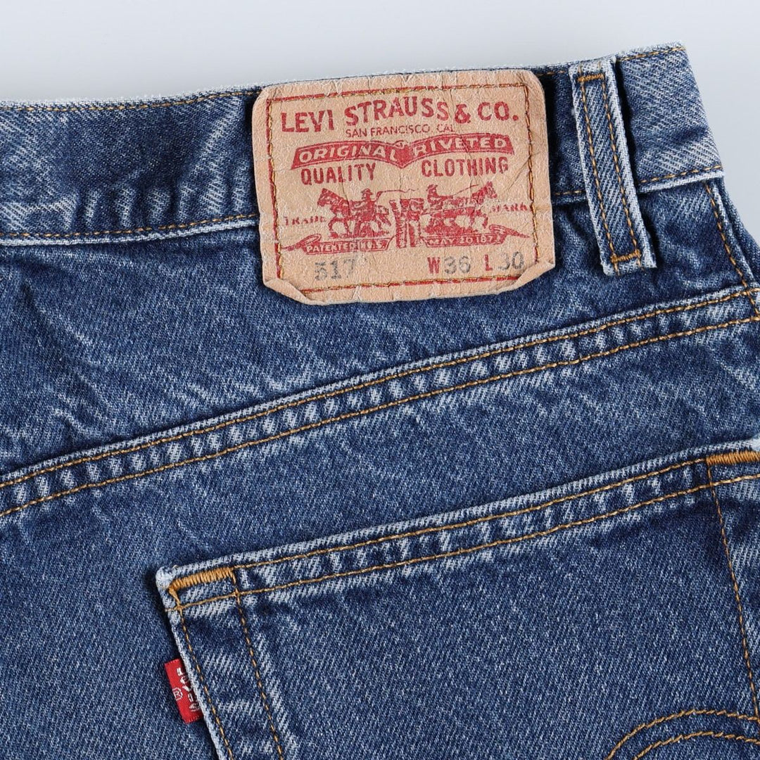 Levi's 517 BOOT CUT Bootcut denim pants for men, size w35 cotton blue type Vintage Second Hand