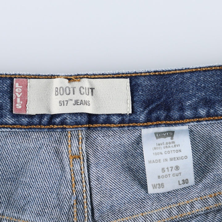 Levi's 517 BOOT CUT Bootcut denim pants for men, size w35 cotton blue type Vintage Second Hand