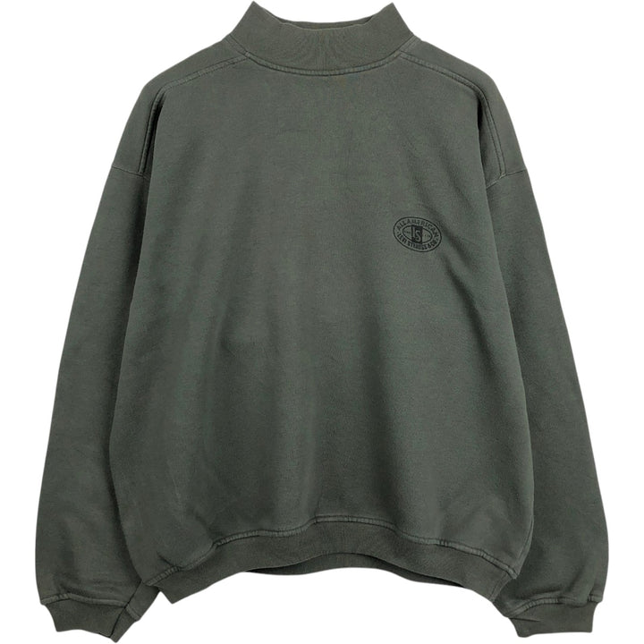 Levi's ALL AMERICAN LEVI STRAUSS & CO. High-Neck Logo Sweatshirt (Men's XL equivalent) cotton dark green Vintage Second Hand