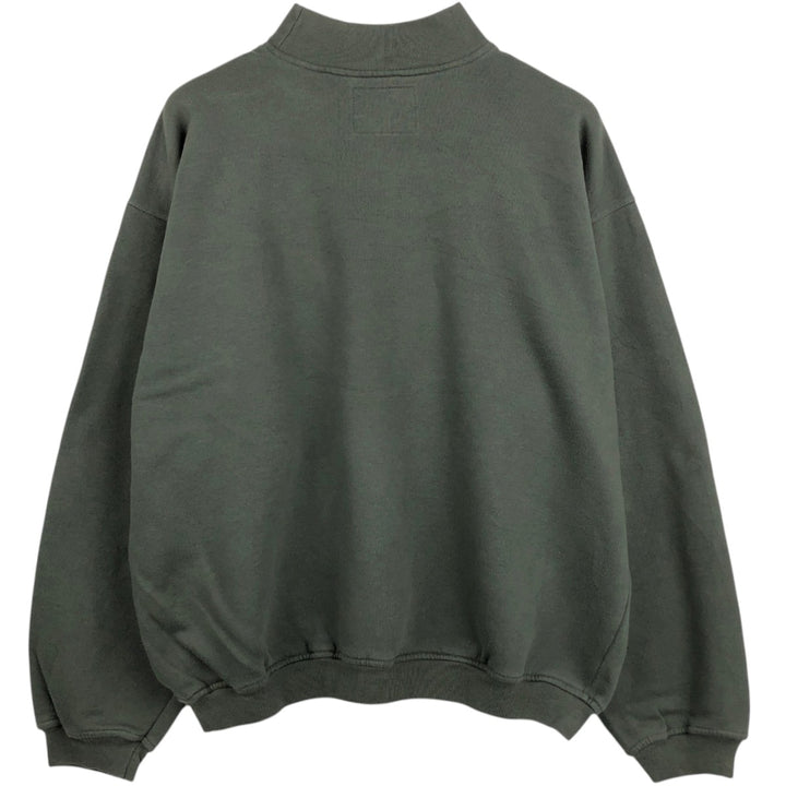 Levi's ALL AMERICAN LEVI STRAUSS & CO. High-Neck Logo Sweatshirt (Men's XL equivalent) cotton dark green Vintage Second Hand