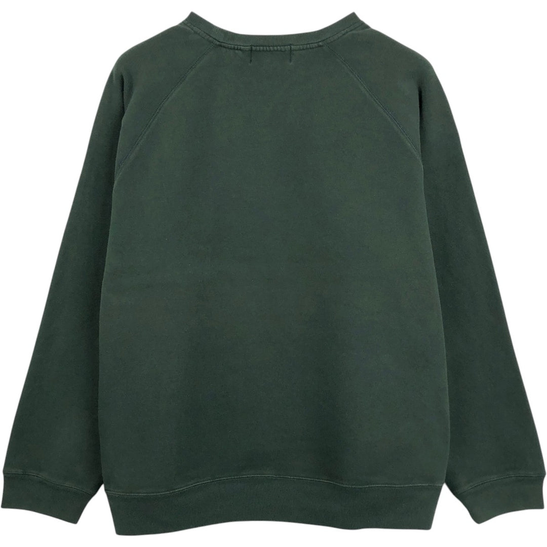 Eddie Bauer Stretch Logo Sweatshirt (Men's Size L) cotton dark green Vintage Second Hand