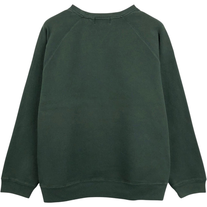 Eddie Bauer Stretch Logo Sweatshirt (Men's Size L) cotton dark green Vintage Second Hand