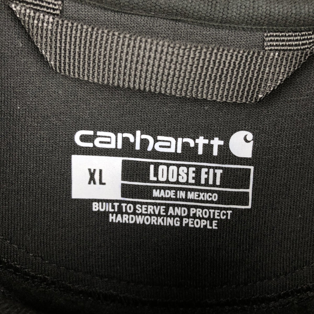 Carhartt Loose Fit Advertising Sweatshirt (Men's Size XL) cotton black type Vintage Second Hand
