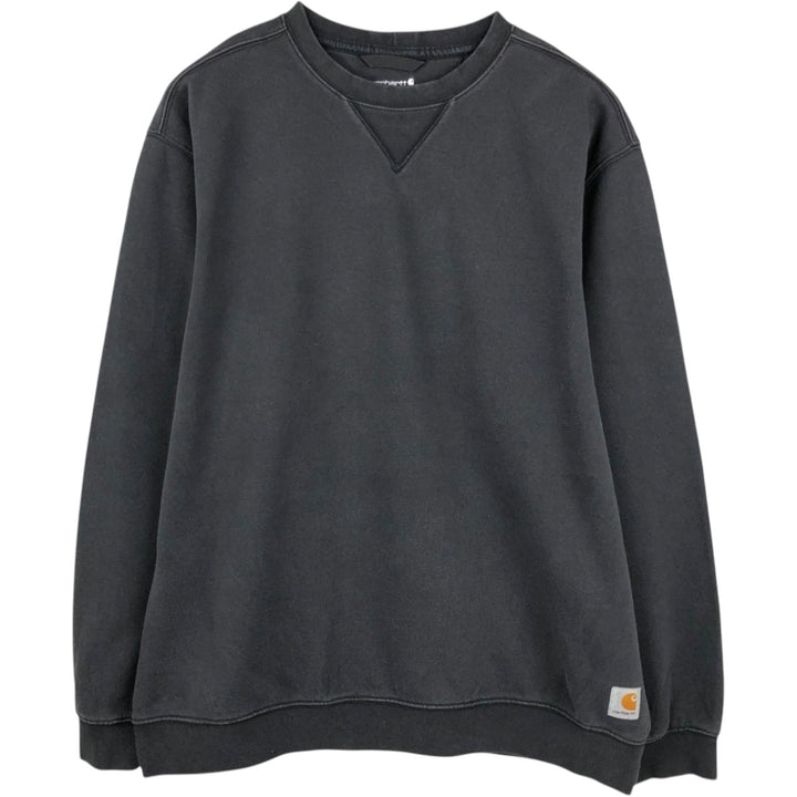 Carhartt Loose Fit Sweatshirt with One-Point Logo (Men's Size XL) cotton black type Vintage Second Hand