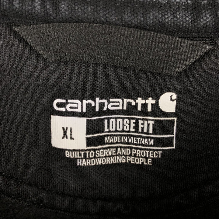 Carhartt Loose Fit Sweatshirt with One-Point Logo (Men's Size XL) cotton black type Vintage Second Hand
