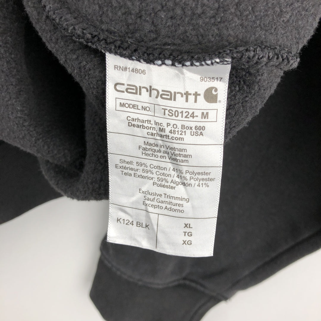 Carhartt Loose Fit Sweatshirt with One-Point Logo (Men's Size XL) cotton black type Vintage Second Hand