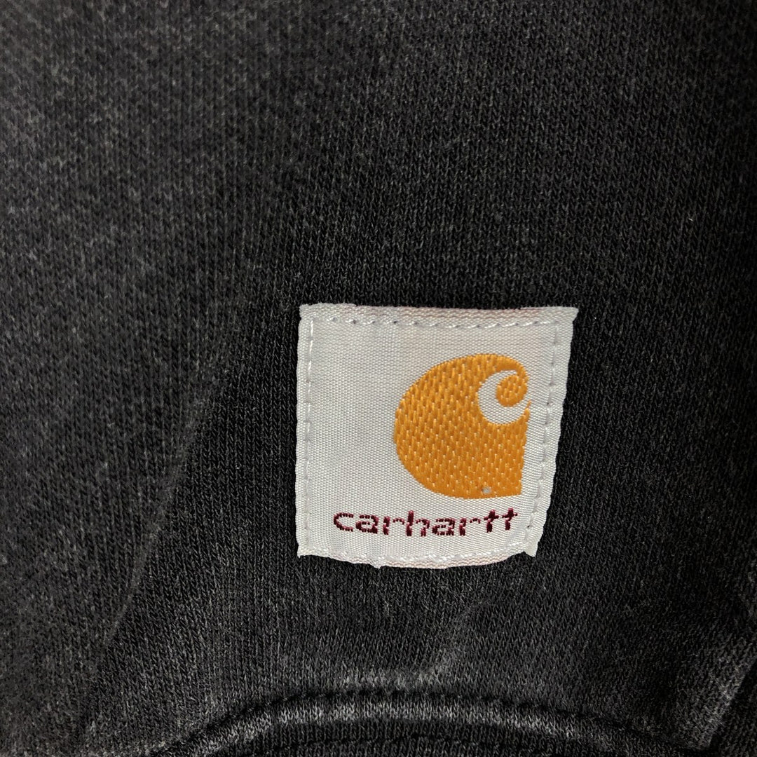 Carhartt Loose Fit Sweatshirt with One-Point Logo (Men's Size XL) cotton black type Vintage Second Hand