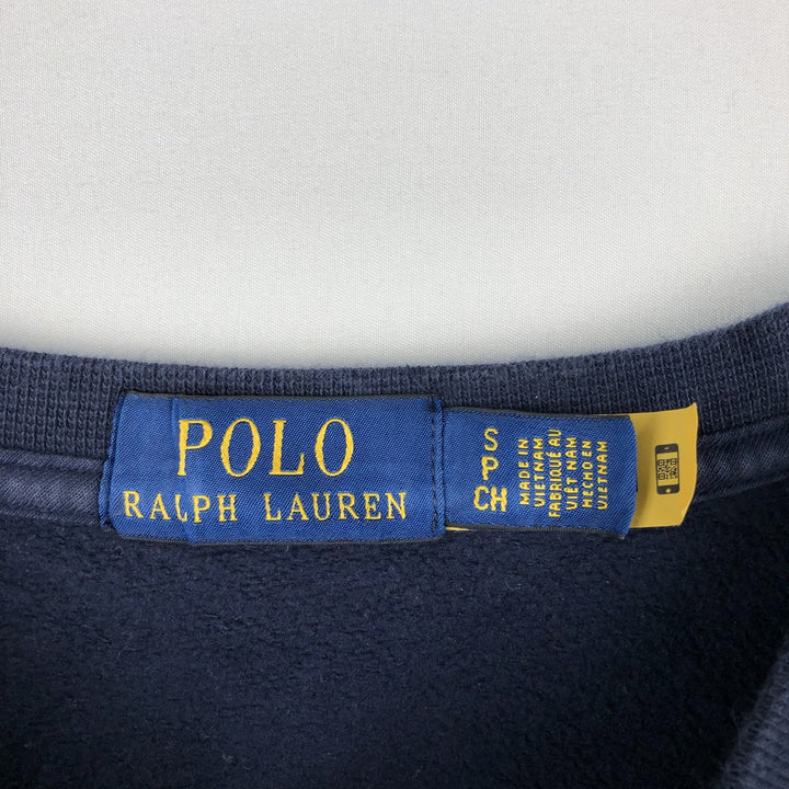 Ralph Lauren one-point logo sweatshirt, men's size S (approx.) cotton navy blue type Vintage Second Hand