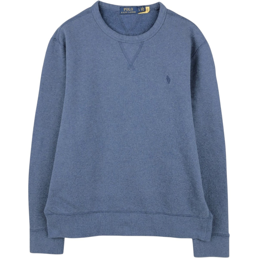 Ralph Lauren One-Point Logo Sweatshirt, Men's Size L cotton blue type Vintage Second Hand